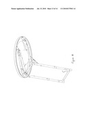 Wide flanged frying/cooking device with stand and safety plate diagram and image