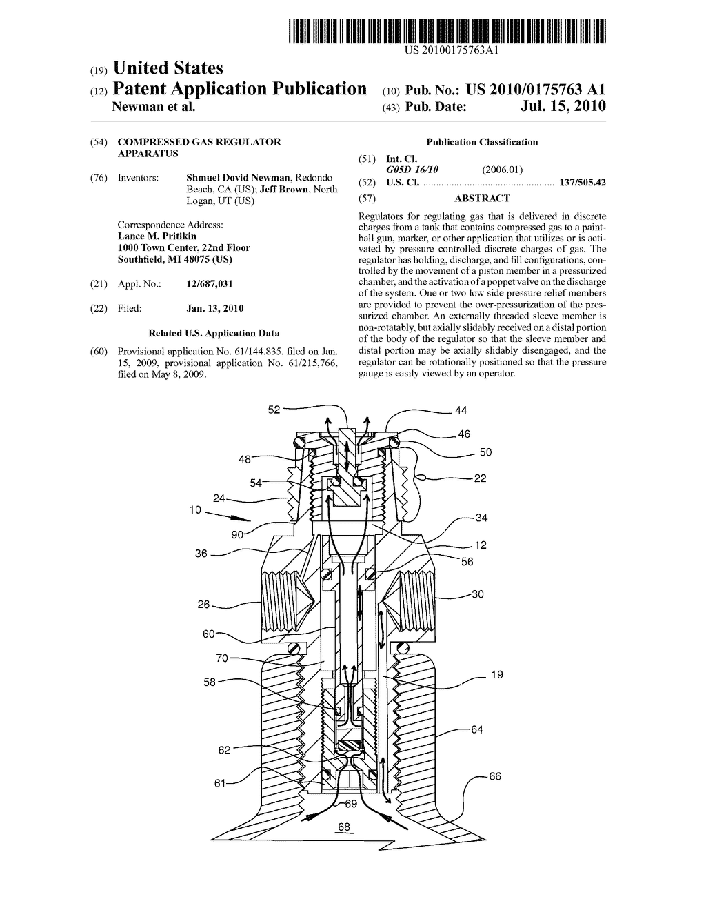 Compressed Gas Regulator Apparatus - diagram, schematic, and image 01