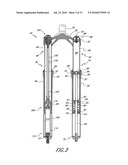 BICYCLE FORK HAVING LOCK-OUT, BLOW-OFF, AND ADJUSTABLE BLOW-OFF THRESHOLD diagram and image