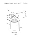 CONTAINER OF WIPES WITH DISPENSING NOZZLE diagram and image
