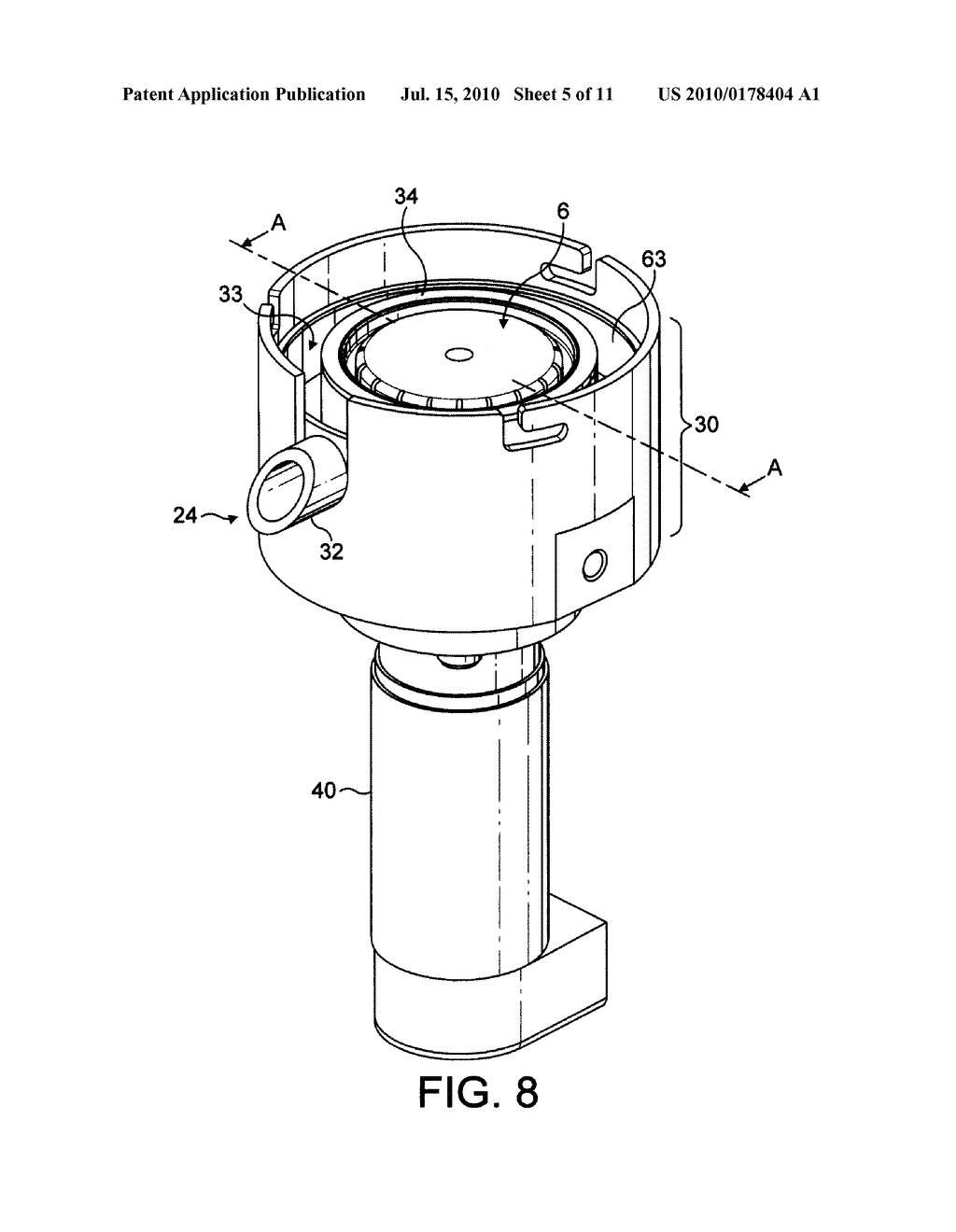 CAPSULE SYSTEM, DEVICE AND METHOD FOR PREPARING A FOOD LIQUID CONTAINED IN A RECEPTACLE BY CENTRIFUGATION - diagram, schematic, and image 06