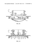 Apertured flow control element and housing structure therefor diagram and image