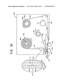 RFID label, method for producing the RFID label, device for producing the RFID label, sheet member (tag sheet) used for the RFID label, and cartridge attached to the device for producing the RFID label diagram and image