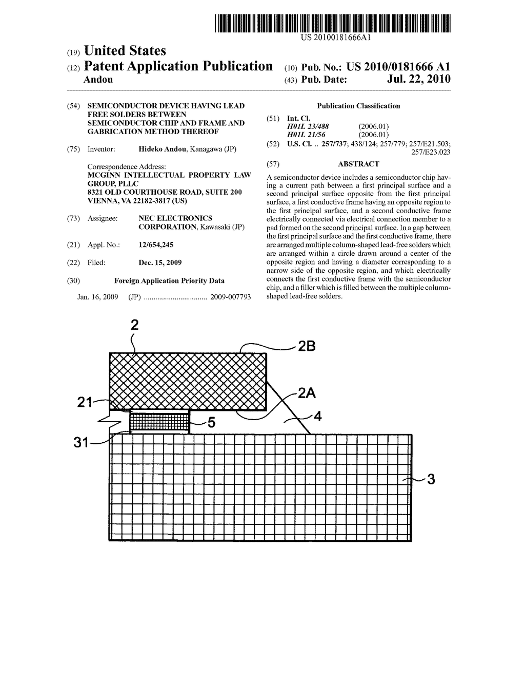 Semiconductor device having lead free solders between semiconductor chip and frame and gabrication method thereof - diagram, schematic, and image 01