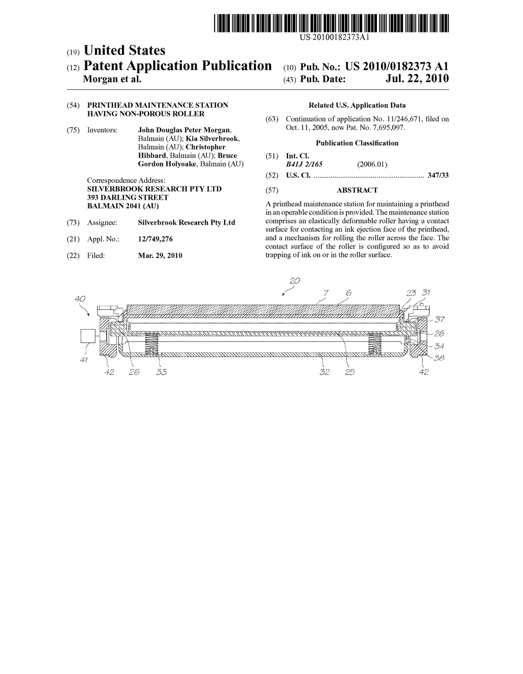 PRINTHEAD MAINTENANCE STATION HAVING NON-POROUS ROLLER - diagram, schematic, and image 01