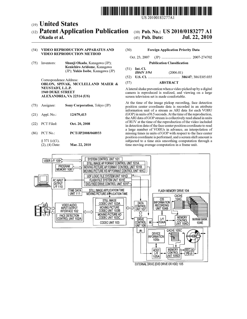 VIDEO REPRODUCTION APPARATUS AND VIDEO REPRODUCTION METHOD - diagram, schematic, and image 01