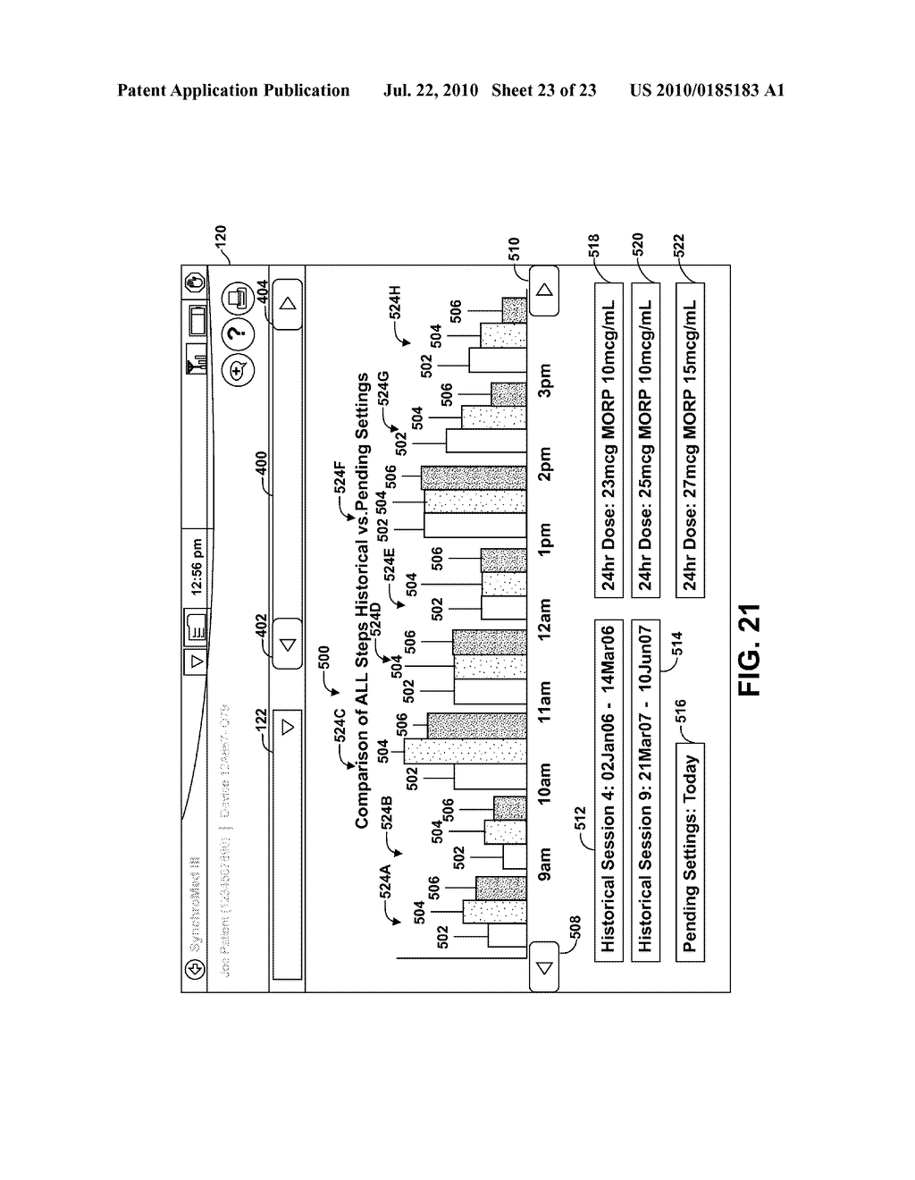 USER INTERFACE THAT DISPLAYS PENDING AND SELECTED PROGRAMMING FOR AN IMPLANTABLE MEDICAL DEVICE - diagram, schematic, and image 24