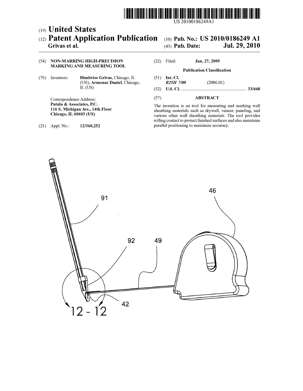 NON-MARRING HIGH-PRECISION MARKING AND MEASURING TOOL - diagram, schematic, and image 01