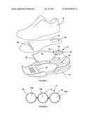 SHOE HAVING AN AIR CUSHIONING SYSTEM diagram and image