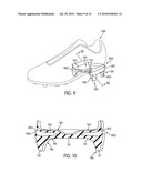 Article of Footwear with Suspended Stud Assembly diagram and image