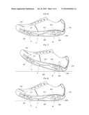 STRUCTURE OF SHOES UPPERS, A MANUFACTURING METHOD OF SHOES AND A STRUCTURE OF SHOES diagram and image