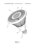 Heat dissipating device for LED light-emitting module diagram and image