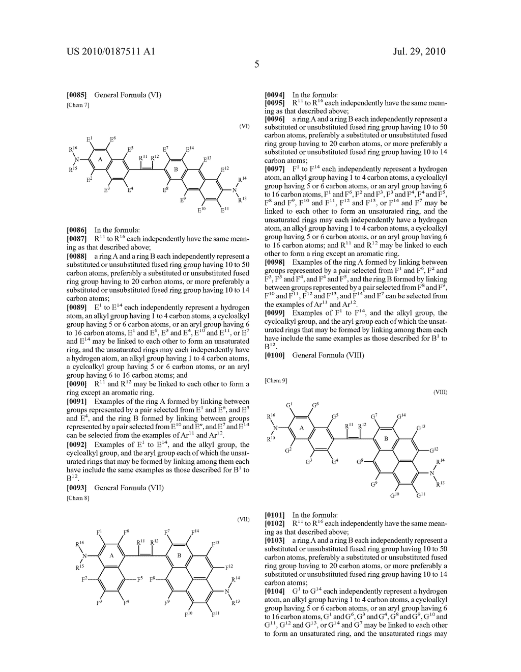 AROMATIC AMINE DERIVATIVE AND ORGANIC ELECTROLUMINESCENT DEVICE USING THE SAME - diagram, schematic, and image 06