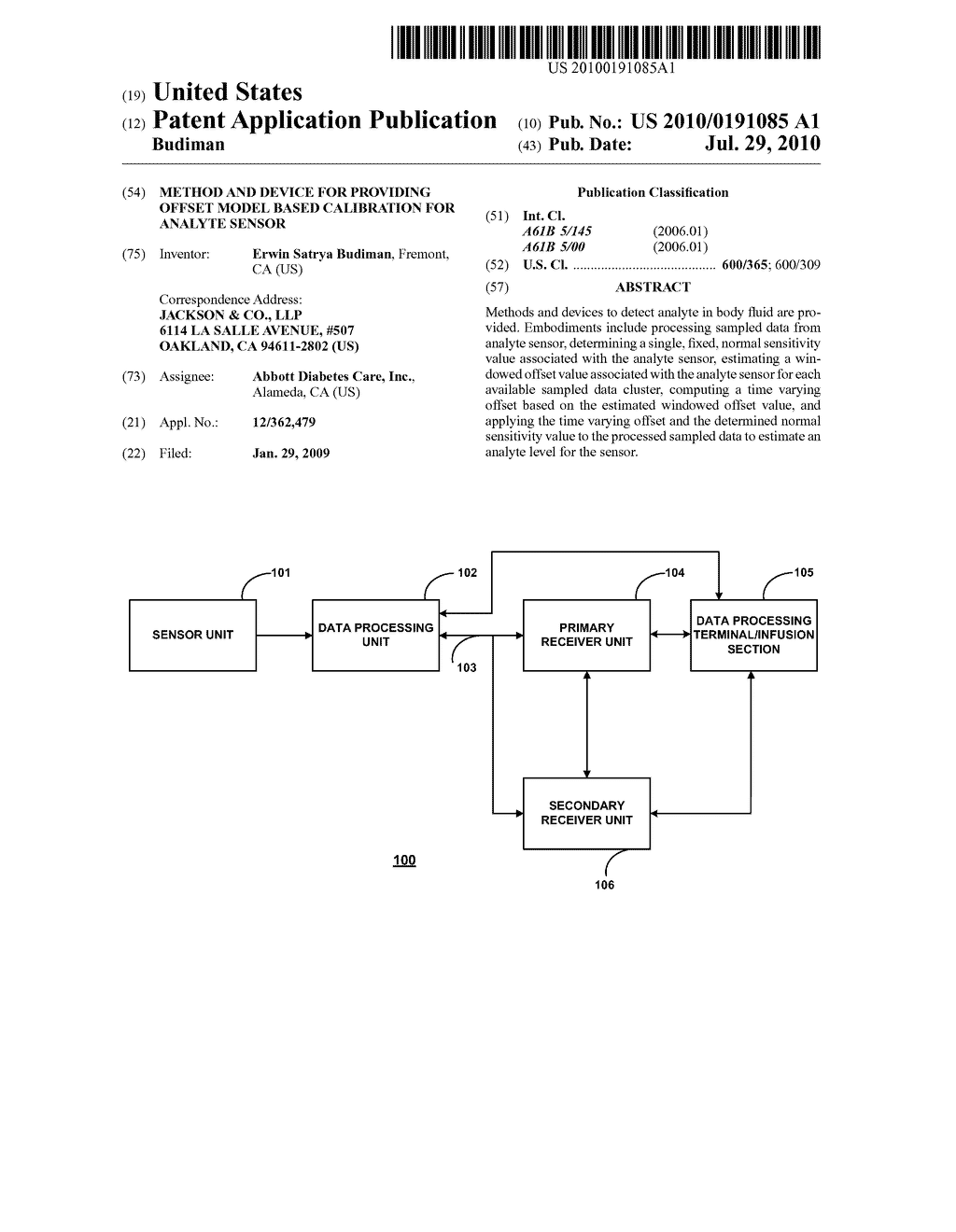 Method and Device for Providing Offset Model Based Calibration for Analyte Sensor - diagram, schematic, and image 01