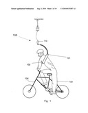 Motion bicycle learning / handicap safety harness diagram and image
