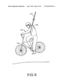 Motion bicycle learning / handicap safety harness diagram and image