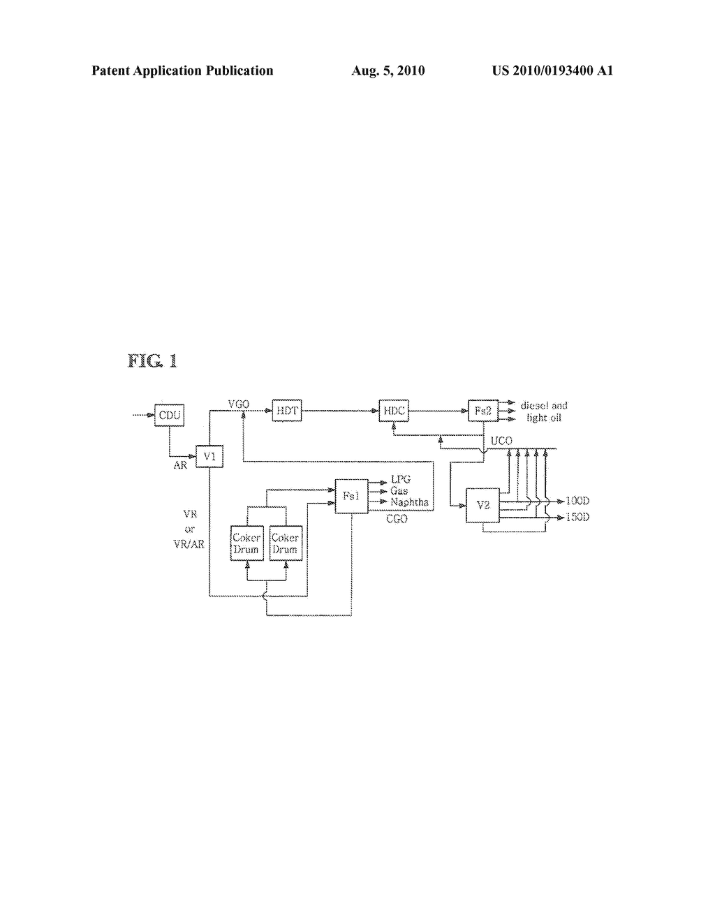 METHOD FOR PRODUCING FEEDSTOCKS OF HIGH QUALITY LUBE BASE OIL FROM COKING GAS OIL - diagram, schematic, and image 02