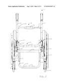 WHEELCHAIR HAVING HEIGHT-ADJUSTABLE AXLE MOUNTS diagram and image