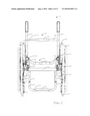 WHEELCHAIR HAVING HEIGHT-ADJUSTABLE AXLE MOUNTS diagram and image