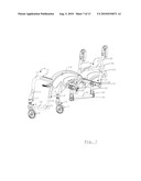 WHEELCHAIR HAVING HEIGHT-ADJUSTABLE AXLE MOUNTS diagram and image