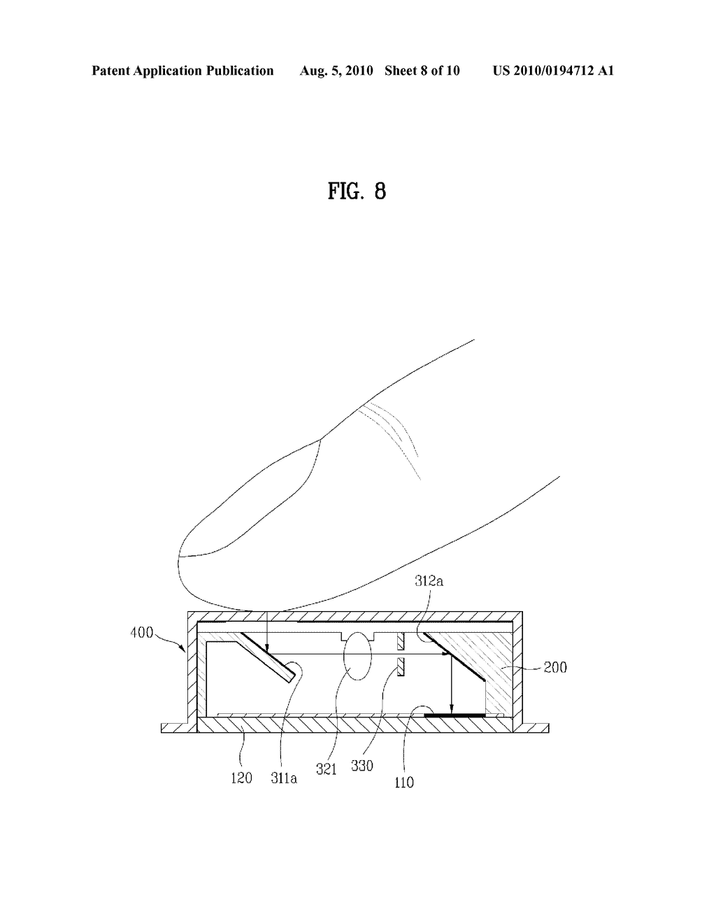 OPTICAL POINTING DEVICE AND PORTABLE ELECTRONIC DEVICE HAVING THE SAME - diagram, schematic, and image 09