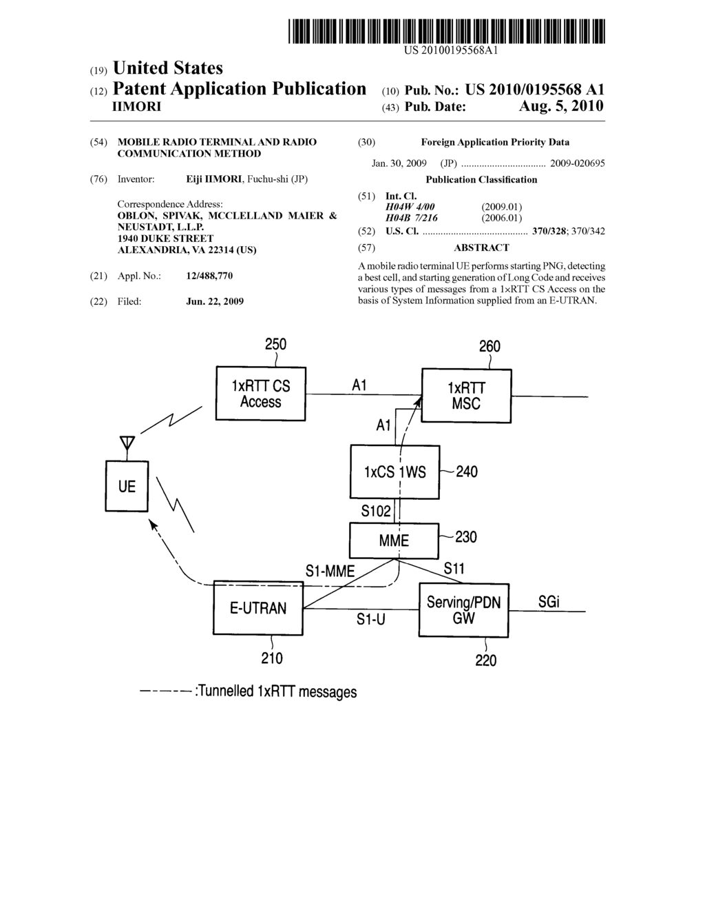 MOBILE RADIO TERMINAL AND RADIO COMMUNICATION METHOD - diagram, schematic, and image 01