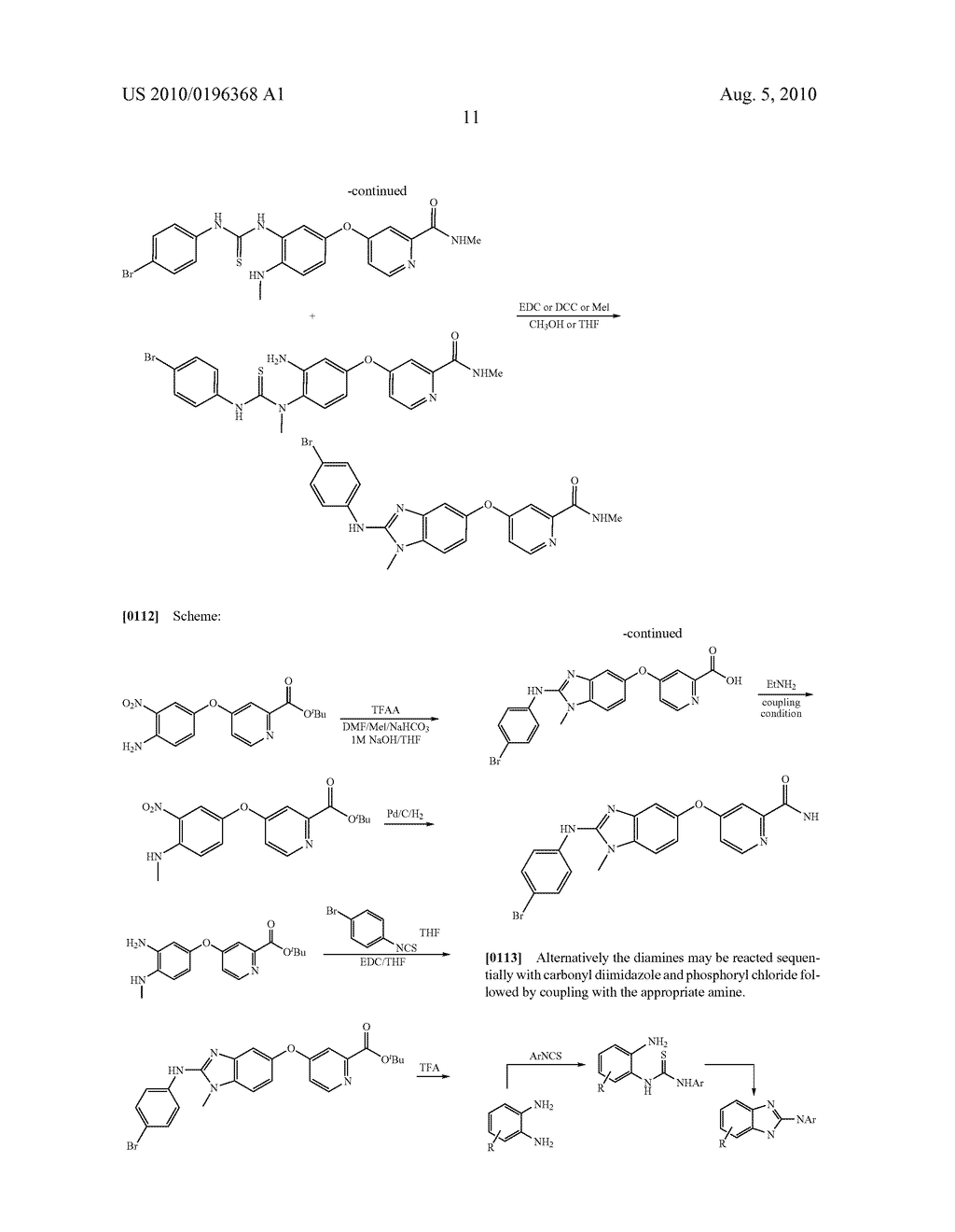 SUBSTITUTED BENZ-AZOLES AND METHODS OF THEIR USE AS INHIBITORS OF RAF KINASE - diagram, schematic, and image 12