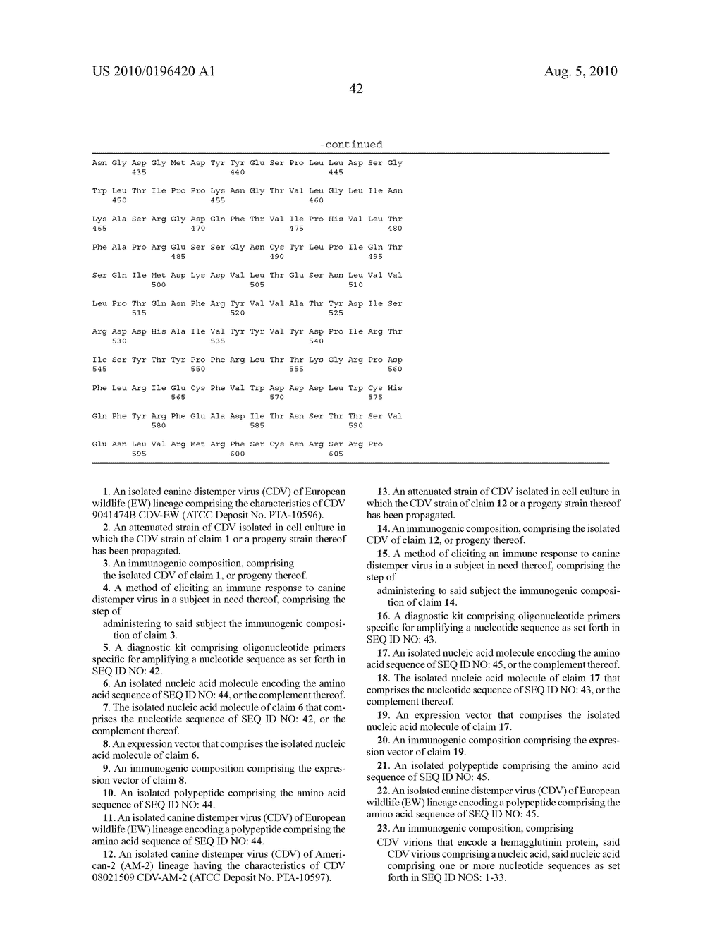 IMMUNOGENIC COMPOSITIONS, VACCINES AND DIAGNOSTICS BASED ON CANINE DISTEMPER VIRUSES CIRCULATING IN NORTH AMERICAN DOGS - diagram, schematic, and image 67