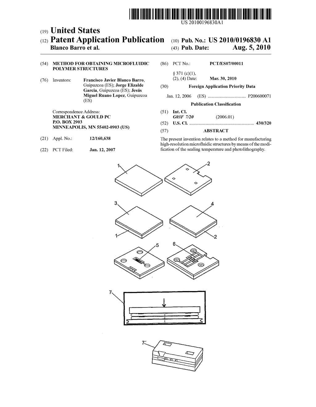 METHOD FOR OBTAINING MICROFLUIDIC POLYMER STRUCTURES - diagram, schematic, and image 01