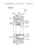 GEAR DEVICE AND TURNING PORTION STRUCTURE OF INDUSTRIAL ROBOT USING THE GEAR DEVICE diagram and image