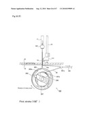 METHOD AND SEWING MACHINE FOR FORMING SINGLE-THREAD LOCKED HANDSTITCHES diagram and image