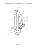 ASCENDER ON A ROPE WITH INTEGRATED GRIP diagram and image