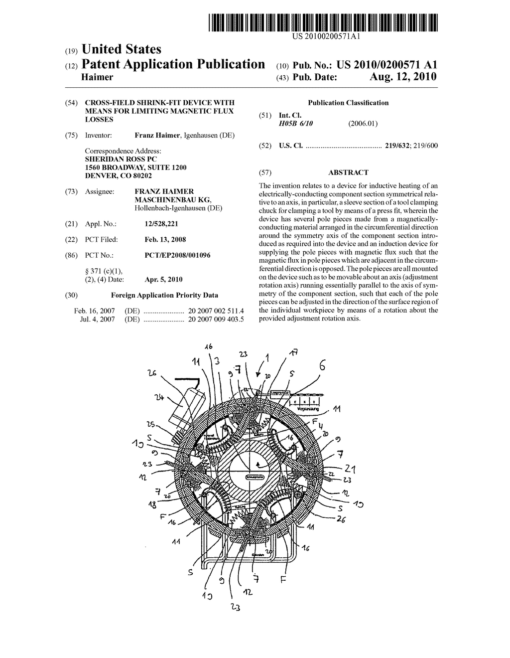 CROSS-FIELD SHRINK-FIT DEVICE WITH MEANS FOR LIMITING MAGNETIC FLUX LOSSES - diagram, schematic, and image 01