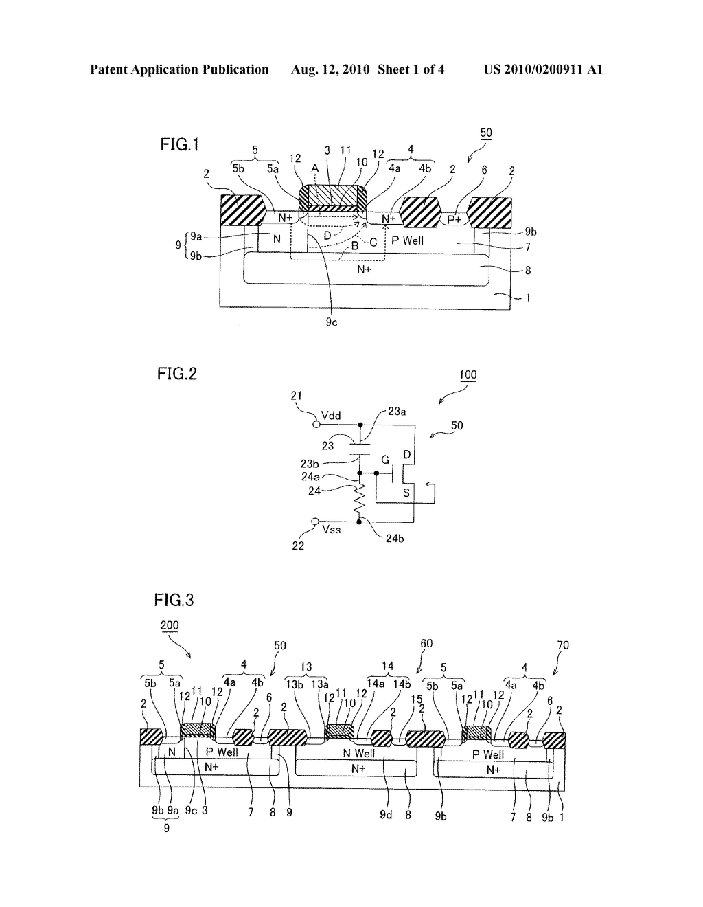 ELECTROSTATIC DISCHARGE FAILURE PROTECTIVE ELEMENT, ELECTROSTATIC DISCHARGE FAILURE PROTECTIVE CIRCUIT, SEMICONDUCTOR DEVICE AND SEMICONDUCTOR DEVICE MANUFACTURING METHOD - diagram, schematic, and image 02