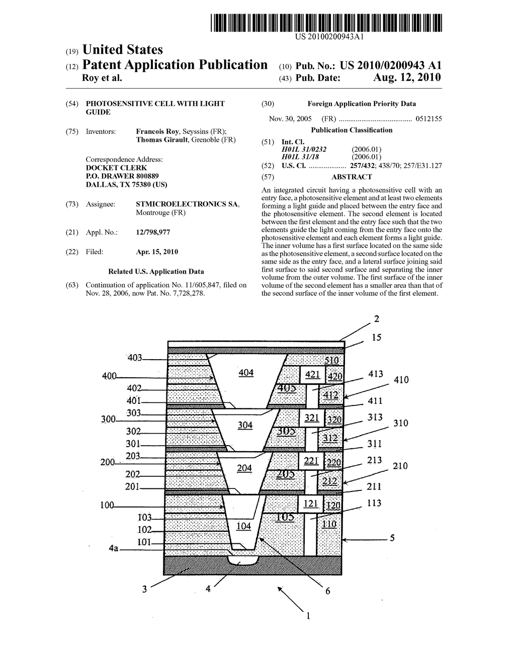 Photosensitive cell with light guide - diagram, schematic, and image 01