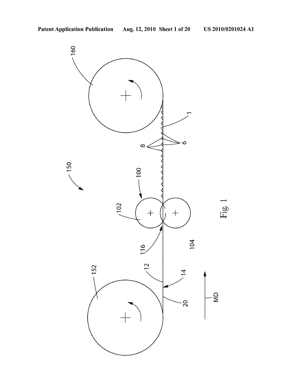 Method for Making an Apertured Web - diagram, schematic, and image 02