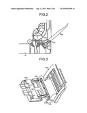 Open/close mechanism for paper tray for use in image forming apparatus diagram and image