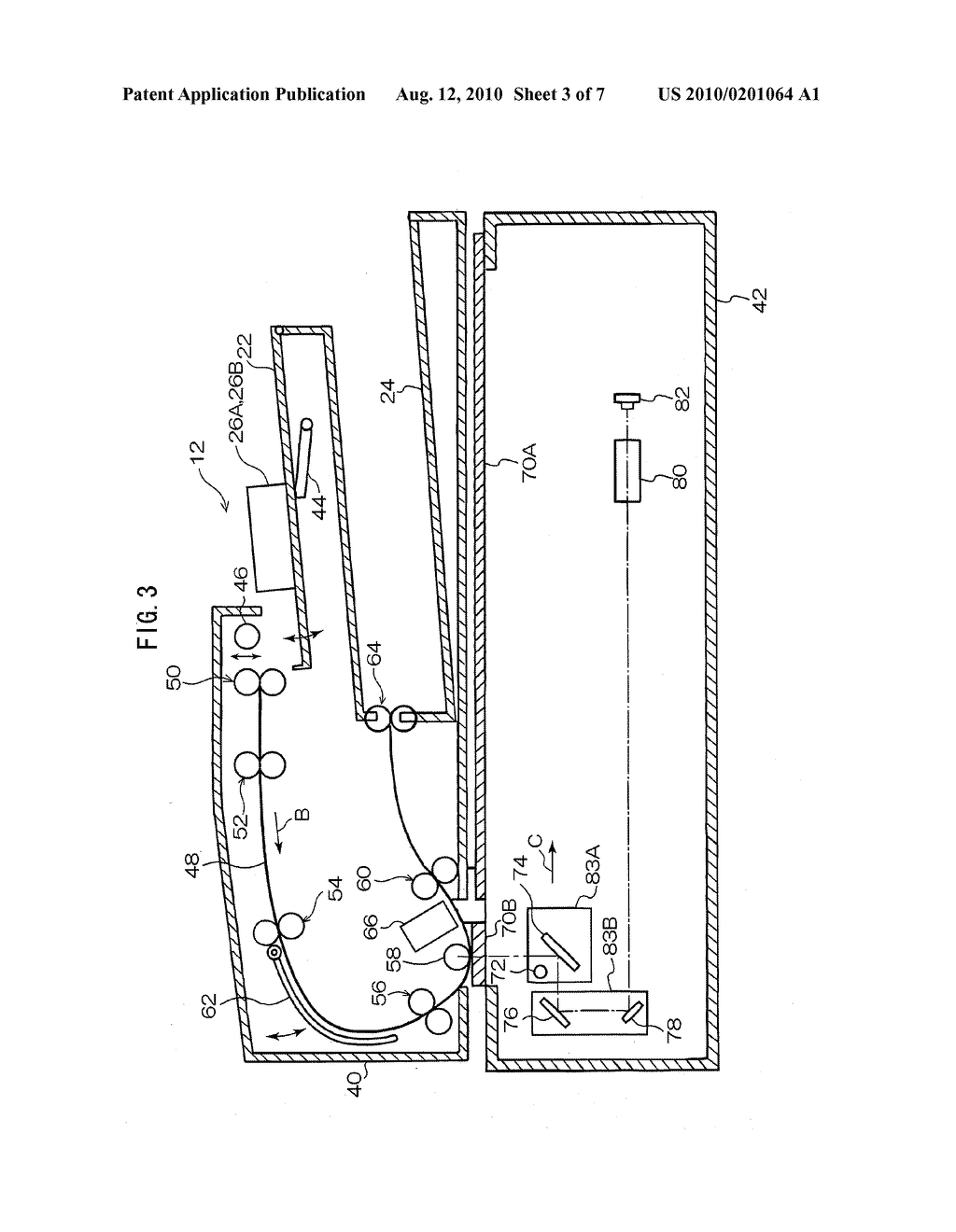 TRANSPORTING DEVICE, IMAGE READING DEVICE, METHOD AND PROGRAM STORAGE MEDIUM - diagram, schematic, and image 04