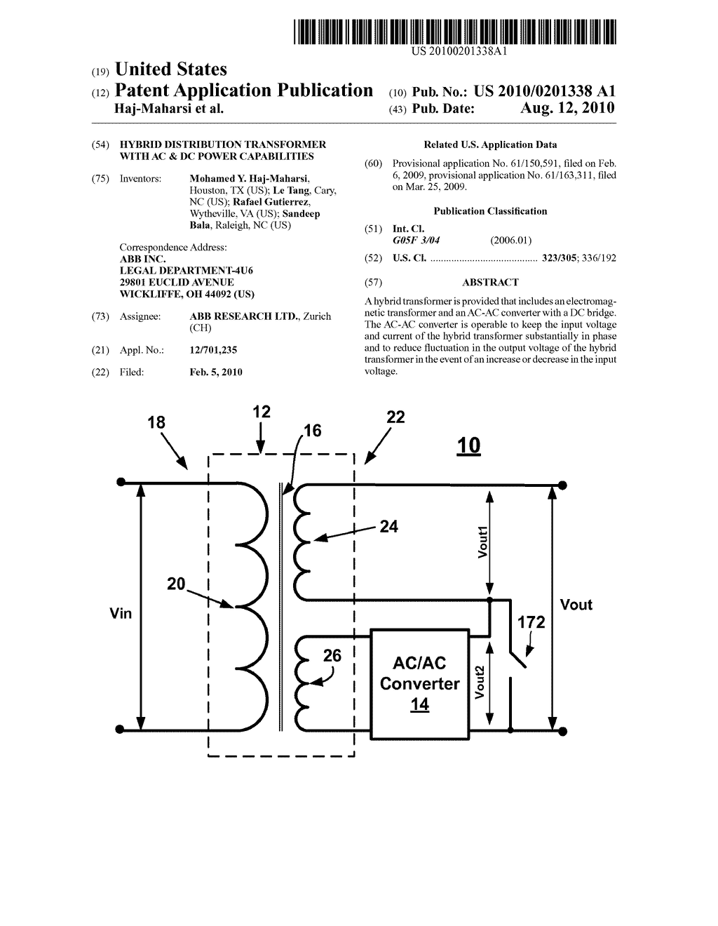 HYBRID DISTRIBUTION TRANSFORMER WITH AC & DC POWER CAPABILITIES - diagram, schematic, and image 01