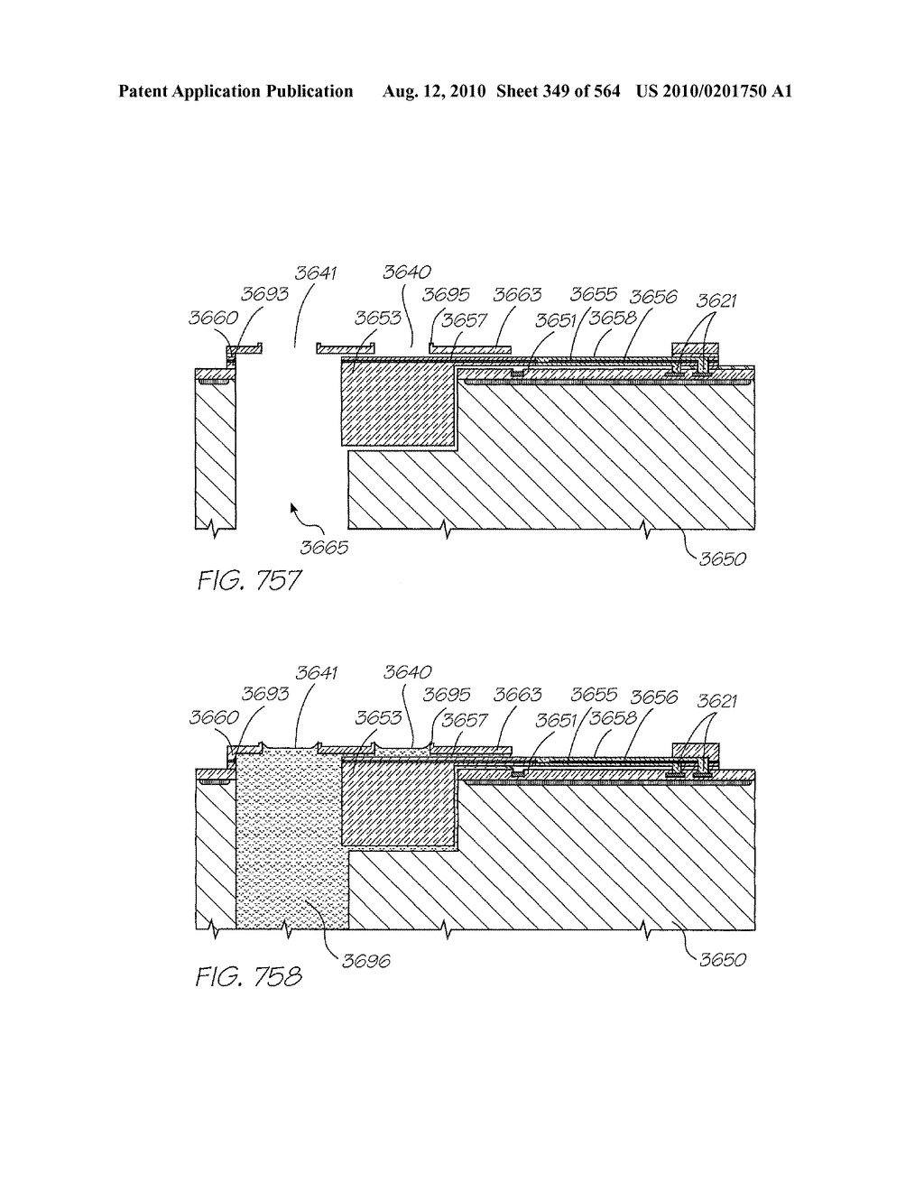 FLUID EJECTION DEVICE WITH OVERLAPPING FIRING CHAMBER AND DRIVE FET - diagram, schematic, and image 350