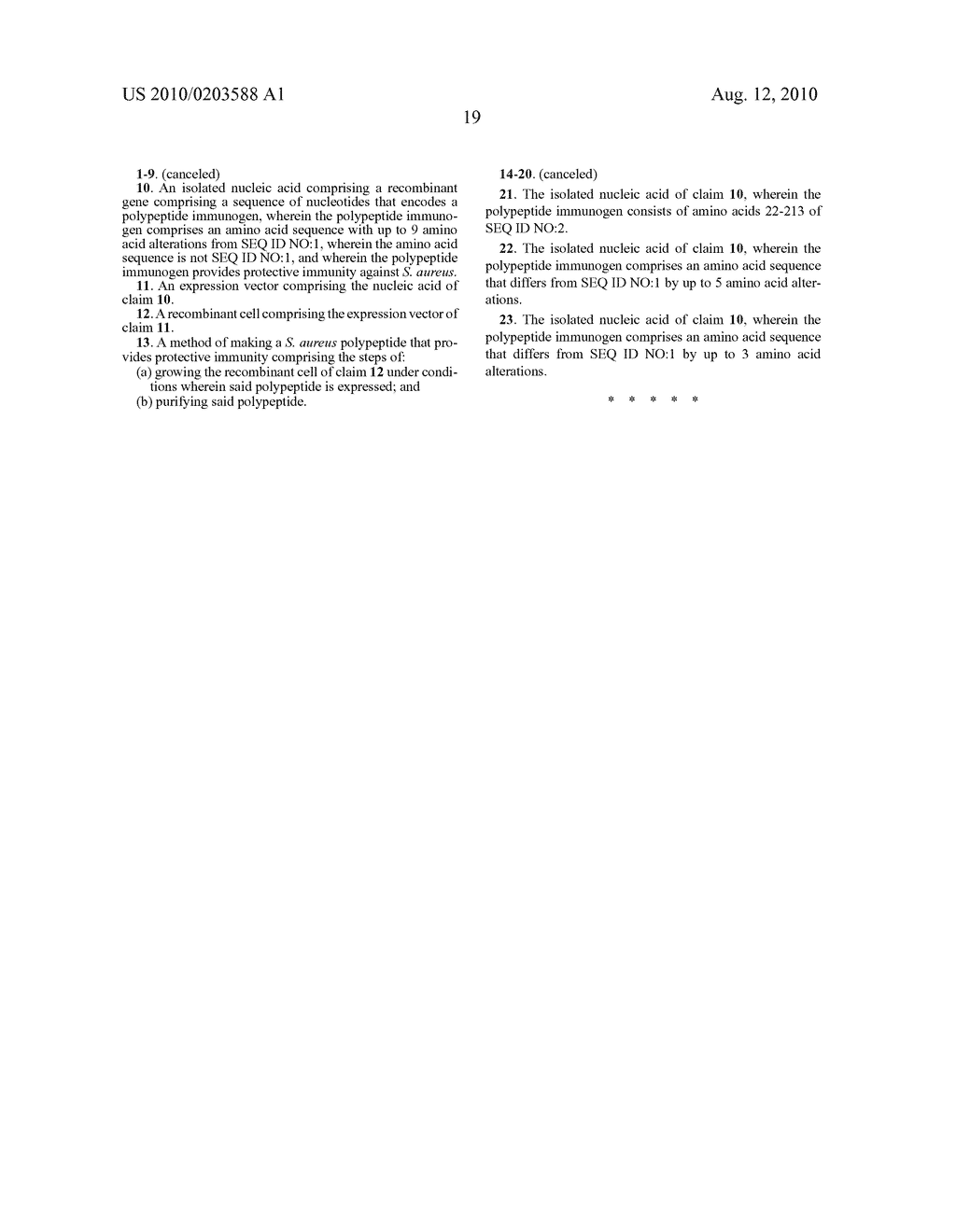 POLYPEPTIDES FOR INDUCING A PROTECTIVE IMMUNE RESPONSE AGAINST STAPHYLOCOCCUS AUREUS - diagram, schematic, and image 23