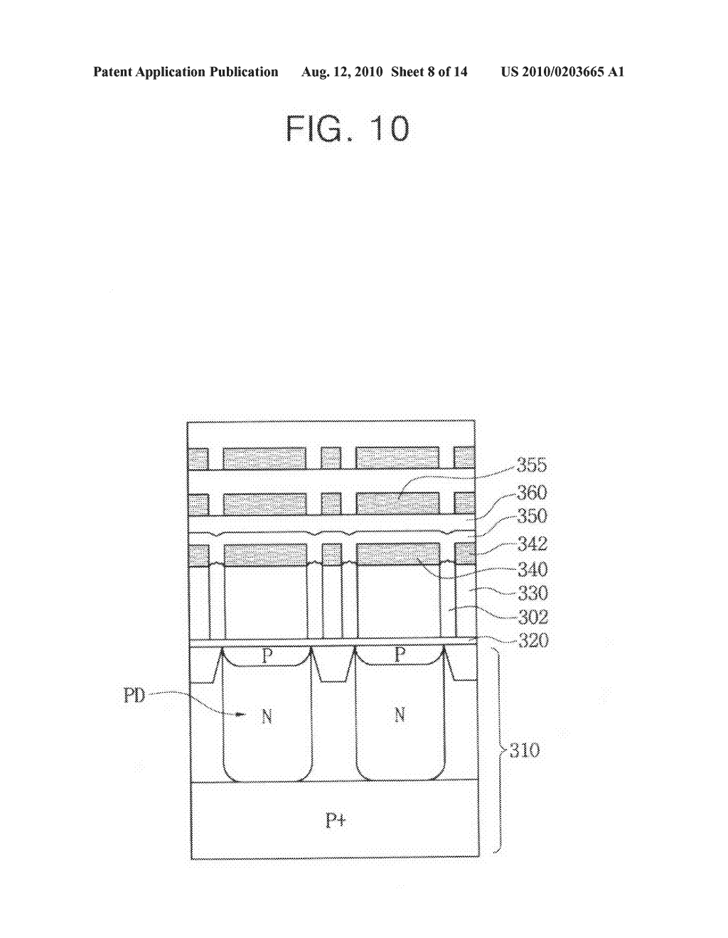 Methods of manufacturing an image sensor having an air gap - diagram, schematic, and image 09