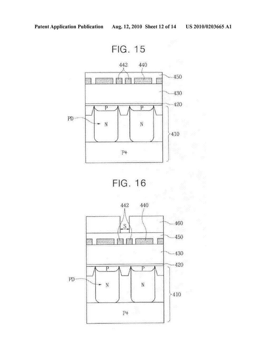 Methods of manufacturing an image sensor having an air gap - diagram, schematic, and image 13