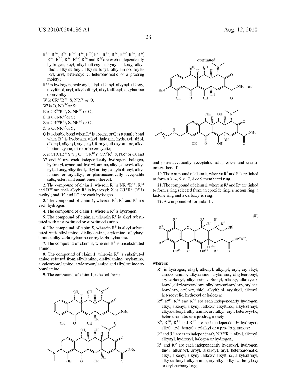 AROMATIC A-RING DERIVATIVES OF TETRACYCLINE COMPOUNDS - diagram, schematic, and image 24