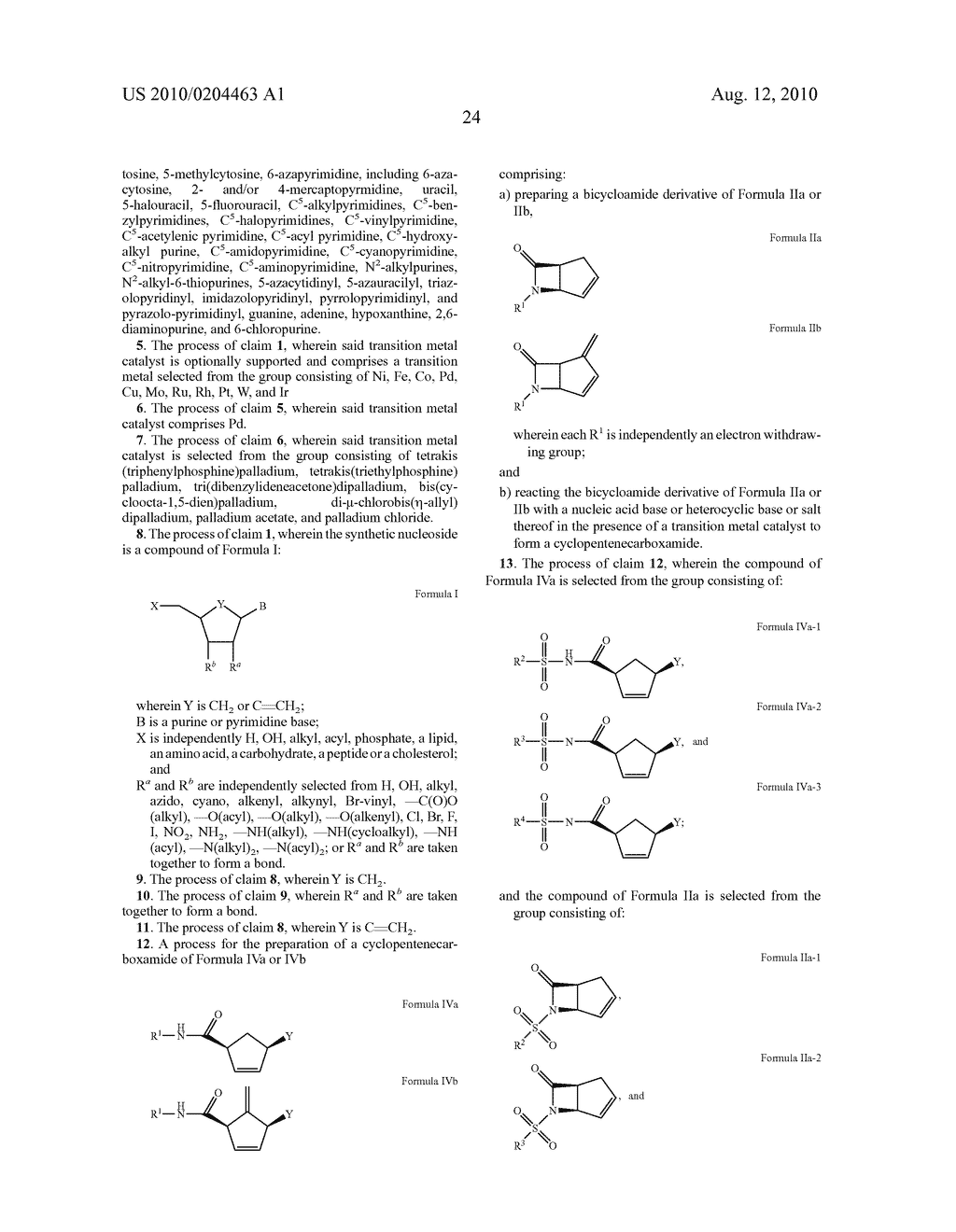 Preparation Of Synthetic Nucleosides via Pi-Allyl Transition Metal Complex Formation - diagram, schematic, and image 25