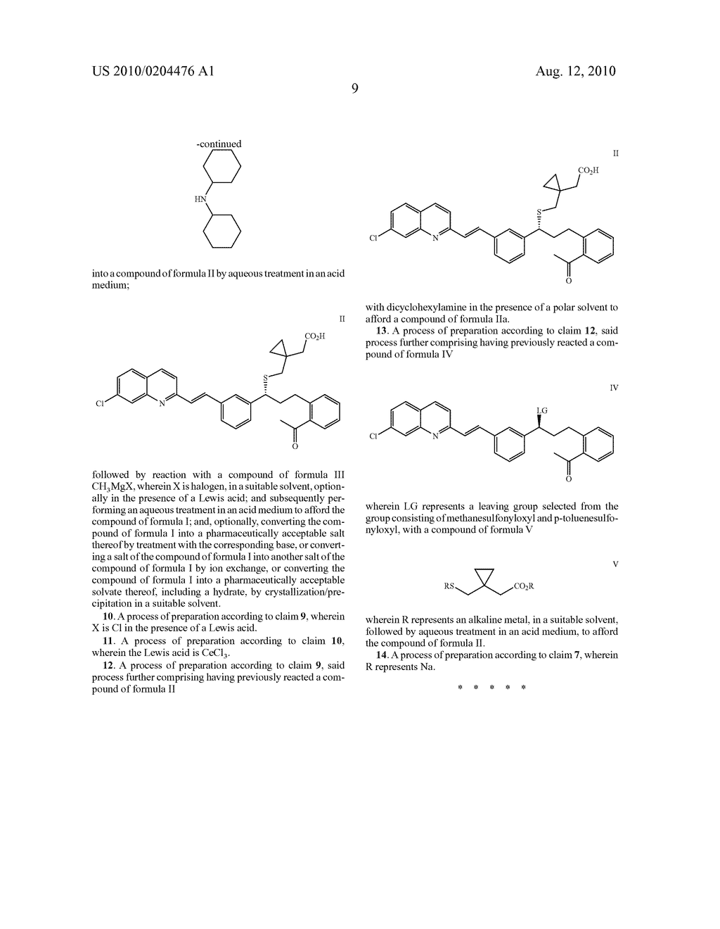 Process for preparing a leukotriene antagonist and an intermediate thereof - diagram, schematic, and image 11