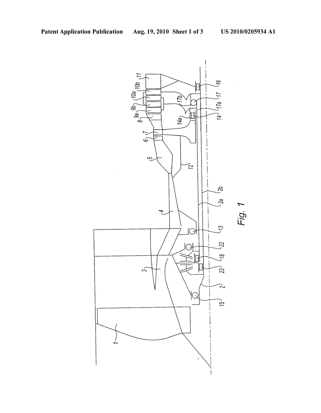 BYPASS ENGINE WITH CONTRAROTATING TURBINE WHEELS - diagram, schematic, and image 02