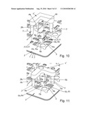 DEVICE AND METHOD FOR ALIGNING AND HOLDING A PLURALITY OF SINGULATED SEMICONDUCTOR COMPONENTS IN RECEIVING POCKETS OF A TERMINAL CARRIER diagram and image