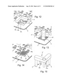 DEVICE AND METHOD FOR ALIGNING AND HOLDING A PLURALITY OF SINGULATED SEMICONDUCTOR COMPONENTS IN RECEIVING POCKETS OF A TERMINAL CARRIER diagram and image