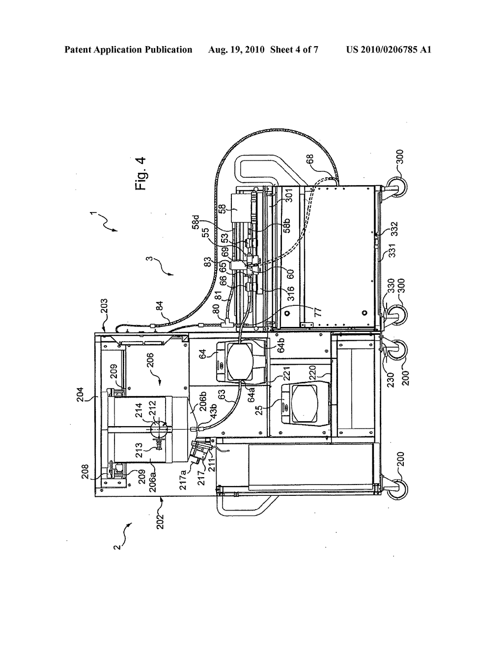 Cart and installation for treating biological liquid - diagram, schematic, and image 05